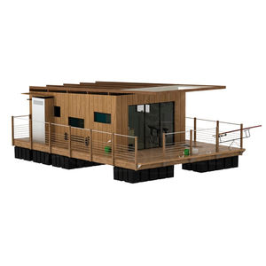cabaña flotante para la pesca