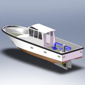 barco profesional lancha amarradora