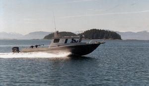 barco de motor de pesca-paseo fueraborda