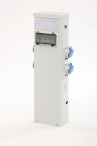 torreta con iluminación integrada / de suministro eléctrico / de suministro de agua / para pantalán