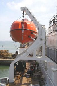 pescante para bote salvavidas