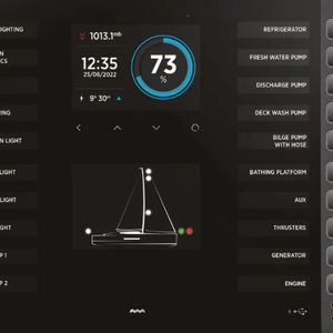 panel de mando y control para yate