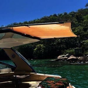 toldo tensado para barco de motor