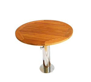 Mesa para barco - Luna - Mia Marin - plegable / ajustable / de teca