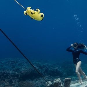 drone marino subacuático para fotografía