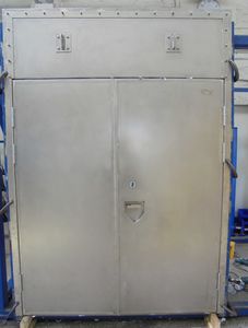 puerta para buque / A60 / doble / de acero inoxidable