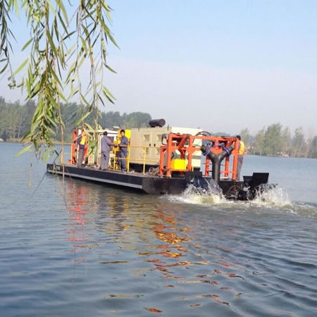 Barco profesional draga de succión con disgregador - Weed - Qingzhou Yongsheng dredging equipment.co.ltd - catamarán