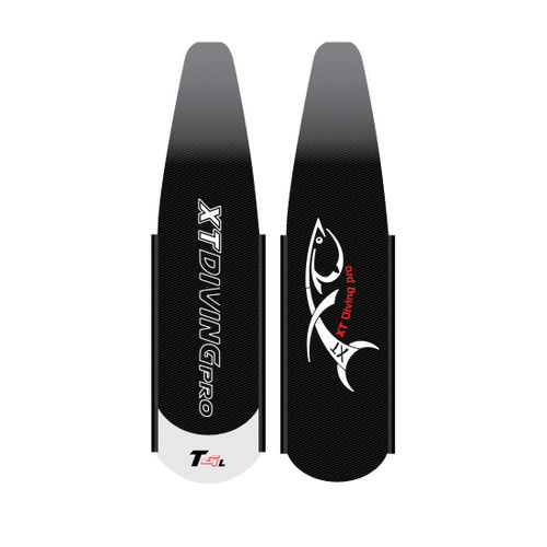 Aleta para pesca submarina - T4 LONG - Xt Diving Pro - de carbono / calzante / negra