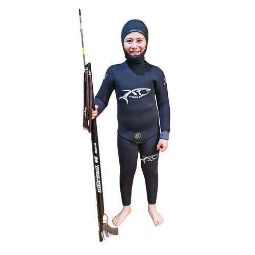 Traje húmedo para pesca submarina - Xt Diving Pro - con capucha / de manga larga / de dos piezas