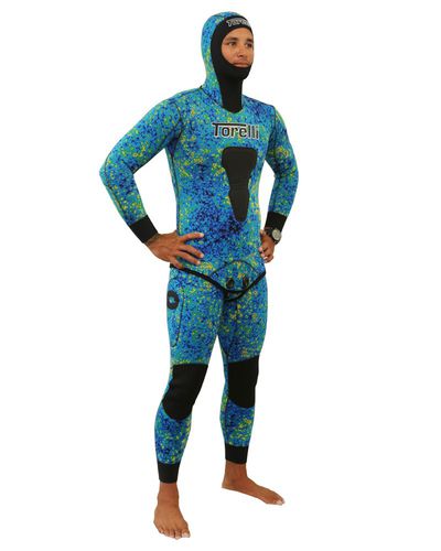 Traje húmedo para pesca submarina - UNIVERSE  - TORELLI SPEARFISHING (AUSTRALIA) - con capucha / de dos piezas / 3.5 mm