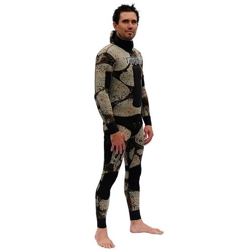 Traje húmedo para pesca submarina - PANGEA - TORELLI SPEARFISHING (AUSTRALIA) - de manga larga / de una pieza / con capucha