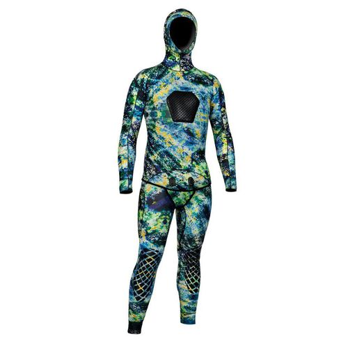 Traje húmedo para pesca submarina - VERTIGO Camouflage   - JBL International - de dos piezas / con capucha / 3 mm
