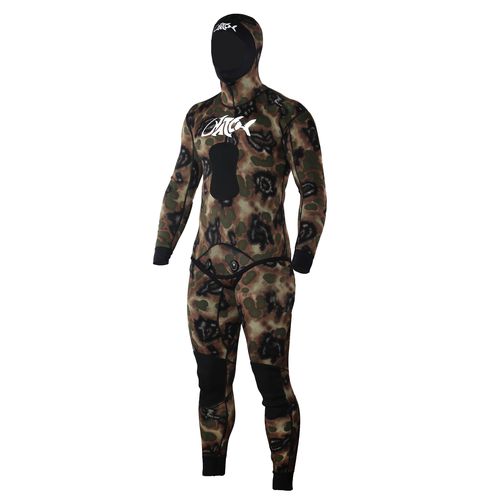 Traje húmedo para pesca submarina - OPEN - Hatch Customs - con capucha / de dos piezas / 3 mm