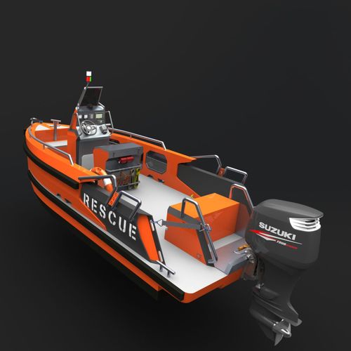 Barco profesional barco de salvamento - 650R - SEAX BOATS - fueraborda