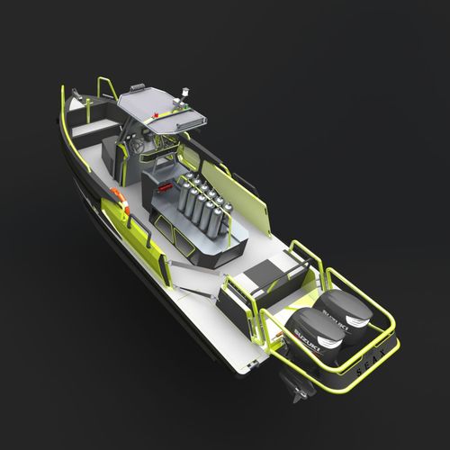 Barco open fueraborda - 750 series - SEAX BOATS - bimotor / con consola central / de buceo
