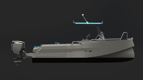 Barco open fueraborda - 950L - SEAX BOATS - bimotor / con consola central / de salvamento