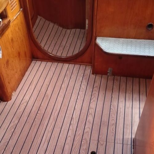 Revestimiento de suelo de teca sintética - Carpet - Deckfab - para yate / para barco / para velero