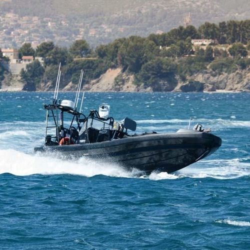 Barco profesional barco de vigilancia - Remorina - SIREHNA - con casco rígido / USV