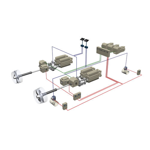 Sistema de propulsión para buque - COMPLEX HYBRID  - Brunvoll - hélice de paso variable controlable / línea de eje / híbrido diésel-eléctrico