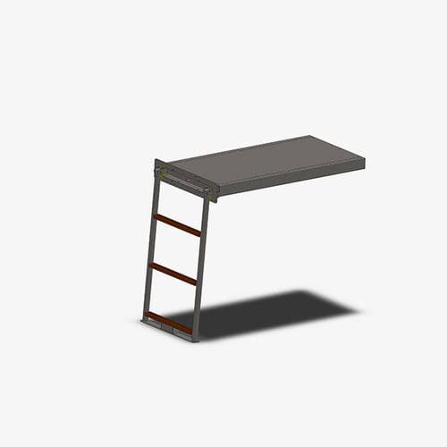 Escalera para yate - Natural - GZ NAUTIC DIVISION - abatible / de baño / para plataforma