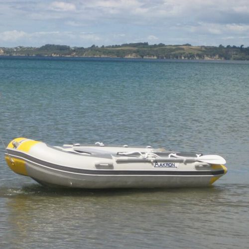 Embarcación neumática fueraborda - BM380 - Aakron Xpress Ltd - plegable / de buceo / para la pesca