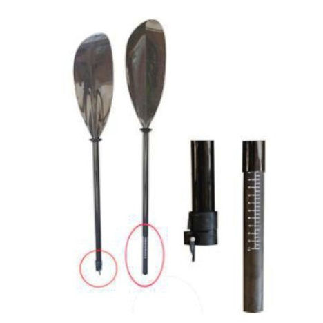 Pala para kayak - FIT-CP101 - JINHUA FIT Industry & Development Co., Ltd - de regata / asimétrica / doble