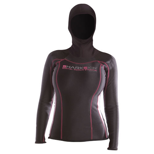 Camiseta de neopreno de manga larga - Sharkskin - con capucha / para mujer / térmica