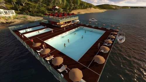 Piscina flotante - HSB Marine 