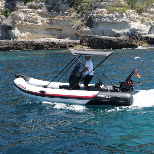Embarcación neumática fueraborda - 350 - AQUASPIRIT - semirrígida / open / con consola lateral