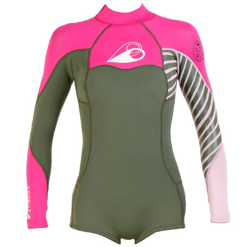 Traje húmedo de surf - DIVINE Ls Back-zip Series - SOÖRUZ SURFWEAR COMPANY - integral / de manga larga / shorty