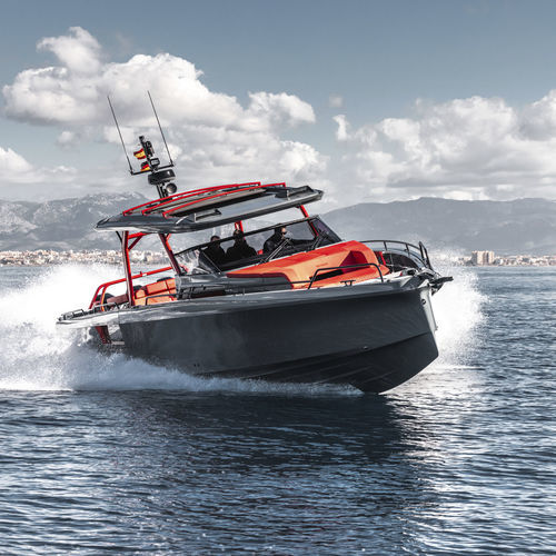 Barco cabinado fueraborda - Shadow 1200 Sun-Top Phantom - Brabus Marine - trimotor / soft-top / 12 personas máx.