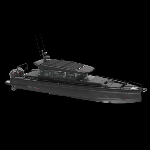 Barco cabinado fueraborda - Shadow 900 Spyder Black Ops - Brabus Marine - bimotor / soft-top / 12 personas máx.