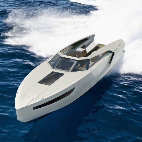 Barco cabinado fueraborda - GT 42 - Flying Flipper - bimotor / con doble consola / rápido