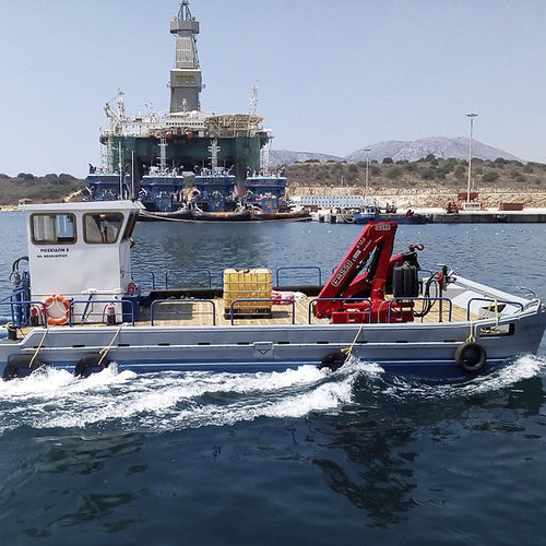 Barco profesional gabarra de trabajo - gesikat - barco para acuicultura / catamarán / intraborda