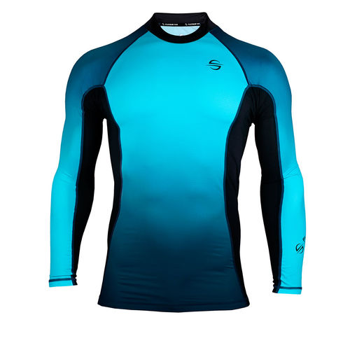 Camiseta de lycra de manga larga - Blue Gradient - Platinum Sun