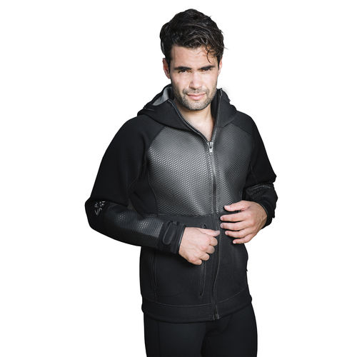 Chaqueta de navegación - hoodie – black  - Platinum Sun - stand-up paddle board windsurf / térmica / de neopreno