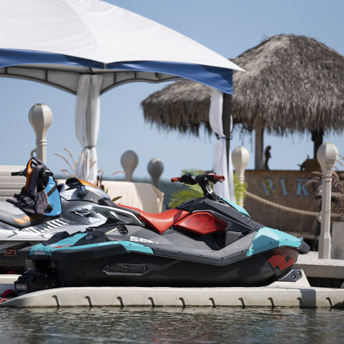 Pantalán flotante - EVO SPORT - Wave Armor - para amarre en seco / para moto de agua / de polietileno