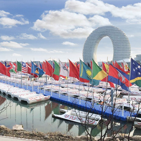 Piscina flotante - Shanghai Qihua Waterborne Engineering Construction Co., Ltd - modular