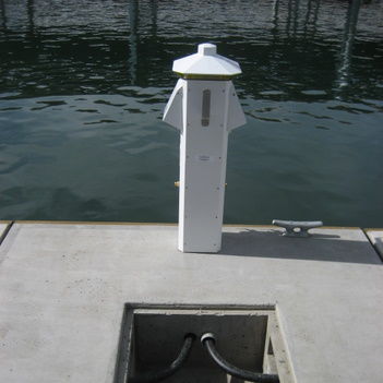 Torreta de suministro eléctrico - Kennewick - International Marine Floatation Systems, Inc. (IMFS) - para pantalán