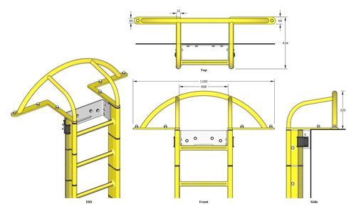 Pasamano de metal - PORT-SAFETY - de acero inoxidable