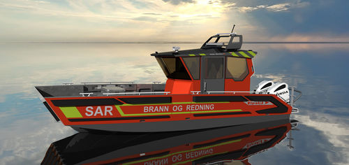 Barco profesional barco de búsqueda y rescate - OXpro AL8  - Hatløy Maritime AS - barco de trabajo / barco de desembarco / barco de bomberos