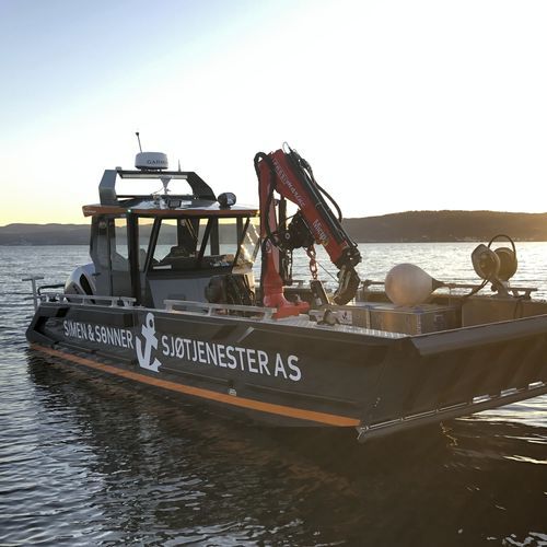Barco profesional embarcación de apoyo al buceo - 8 - Hatløy Maritime AS - fueraborda / de aluminio