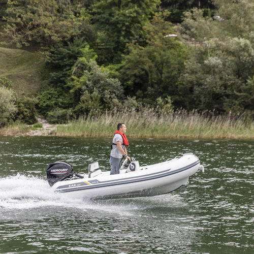 Embarcación neumática fueraborda - LUX 12 - MS Marine GmbH - RIB / open / con consola lateral