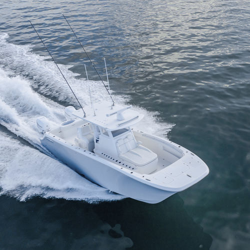 Barco cabinado catamarán - 33′ - Invincible Boat Company - fueraborda / bimotor / open