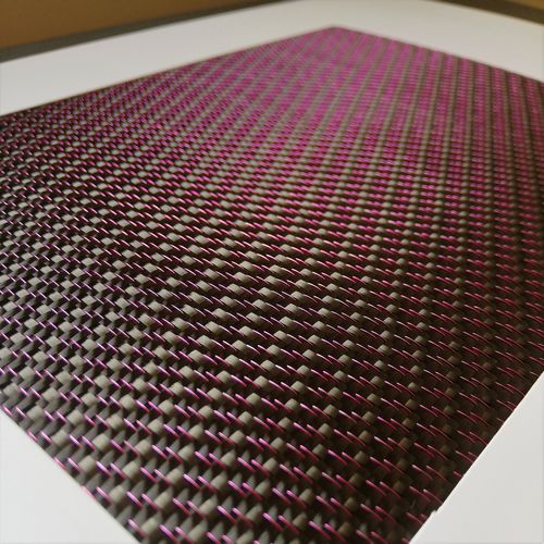 Tejido compuesto fibra de carbono - SPN C 285 T PINK - SPINTEKS - hilo metálico / tejido