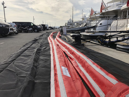 Lona de protección para astillero naval - BoomProtec - Pollustock