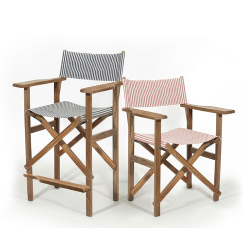 Silla tipo director de cine para barco - BUSINESS AND PLEASURE Co - para yate / plegable / de madera