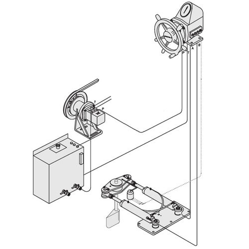 Mecanismo de dirección para buque - DPS130S - D-I INDUSTRIAL CO.,LTD. - hidráulico / asistido