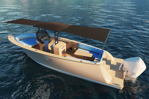 Barco open fueraborda - LEVANZO 25 Lounge Deck - LILYBAEUM YACHT SRL - bimotor / con consola central / 8 personas máx.