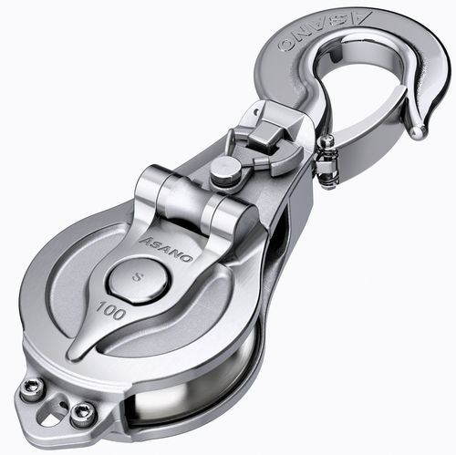 Polea simple - AK10207 - ASANO GLOBAL CO. LTD. - con apertura / con gancho / de rodillos